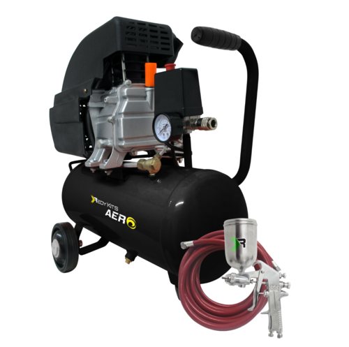 Compresor de Aire 2hp 18lt Goni 37008K + Pistola de Gravedad