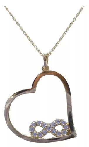 Gargantilla Corazón Infinito Oro 14K. + Obsequio