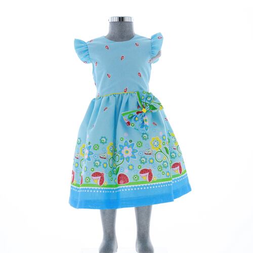 Vestido Niña Azul Catarinas 1 a 8 años 3539.