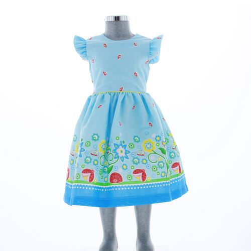 Vestido Niña Azul Catarinas 1 a 8 años 3539.