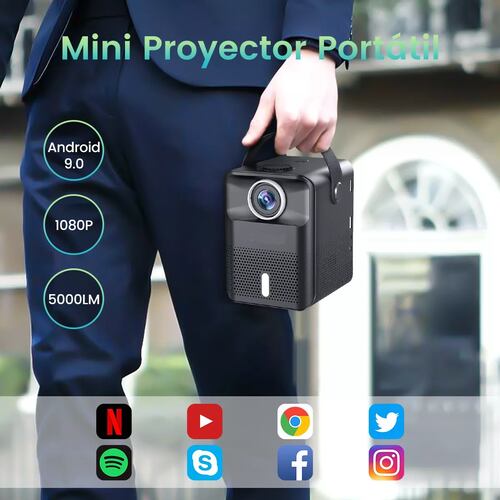 Proyector Wifi Para Celular Android, iPhone De 1080p 5000lm