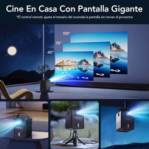 Proyector Wifi Para Celular Android, iPhone De 1080p 5000lm