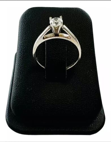 Anillo Compromiso Zirconia 5 Mm Oro 14K + Obsequio