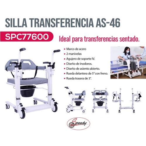 Silla De Transferencia Hidráulica Cómodo Spc77600 Speedy