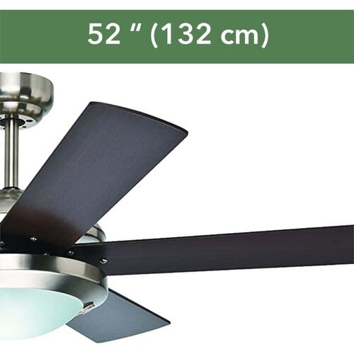 Ventilador techo HUNTER 21767 52 pulgadas 5 aspas reversible.