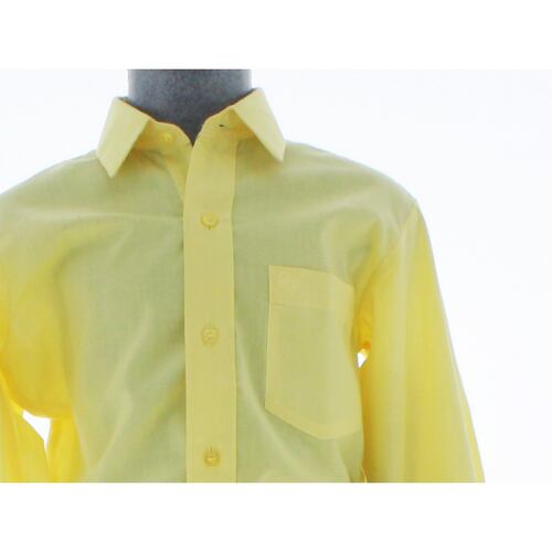Camisa De Vestir Niño Color Amarillo Manga Larga 3546 2 A 18 Años.