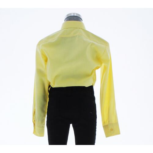 Camisa De Vestir Niño Color Amarillo Manga Larga 3546 2 A 18 Años.