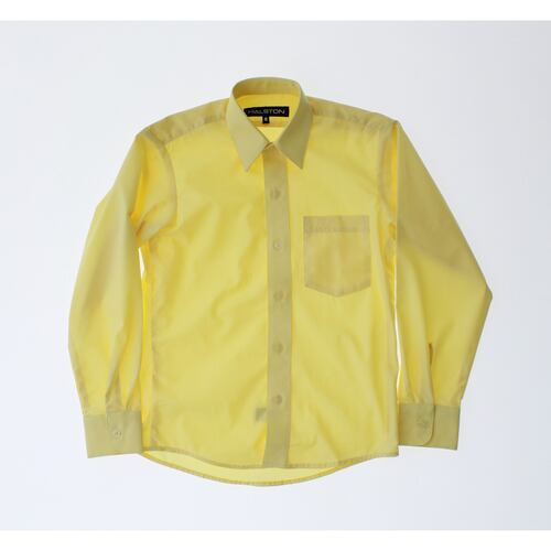 Camisa De Vestir Niño Color Amarillo Claro Manga Larga 3547 2 A 18 Años.