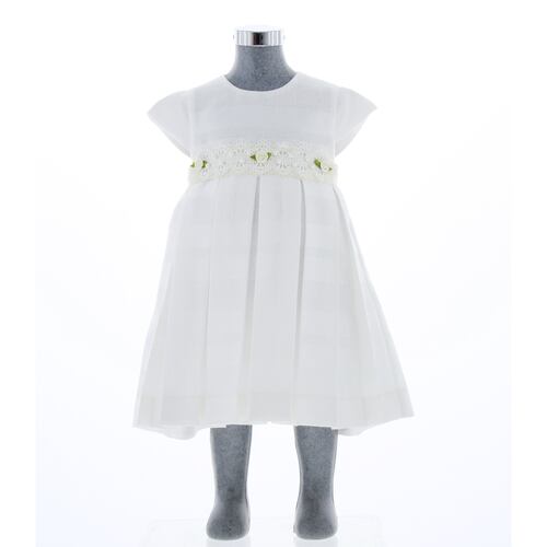 Vestido Para Niña Bebe Beige Bautizo o Ceremonia 3549 1 a 4 Años.