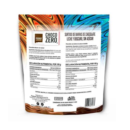 Choco Zero Sin Azúcar 32 Pz Chocolate Picard 704g