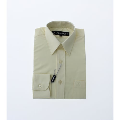Camisa De Vestir Niño Color Beige Claro Manga Larga 3561 2 A 18 Años.