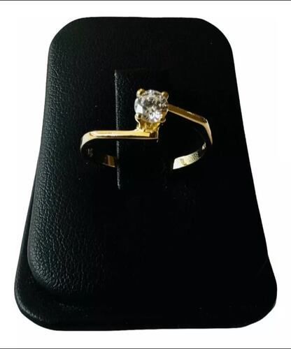 Anillo Compromiso  Cuadro Entrelazado Oro 14K + Obsequio