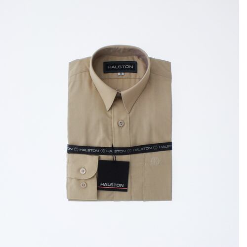 Camisa De Vestir Niño Color Cafe Caramelo Manga Larga 3563 2 A 18 Años.