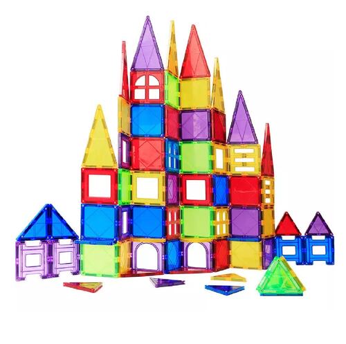 Bloques De Construcción Magnéticos Azulejos Imán 3d 120ps Multicolor