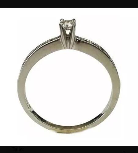 Anillo Compromiso  Oro 14K  Diamantes Naturales