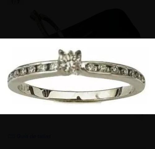 Anillo Compromiso  Oro 14K  Diamantes Naturales