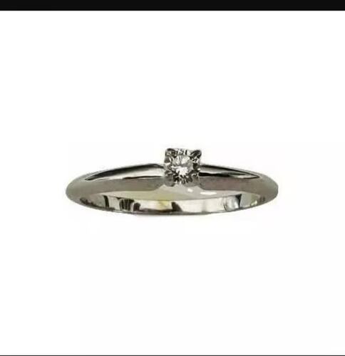 Anillo Compromiso Oro Bco 14K Diamante Natural
