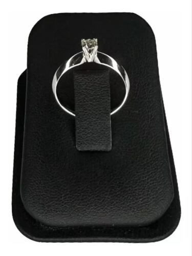 Anillo Compromiso Oro Blanco 14K Diamante Natural