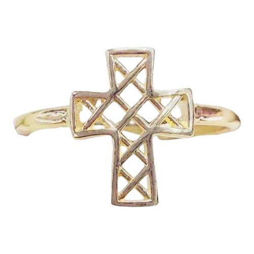 Anillo Cruz Red Oro 14 K. + Obsequio