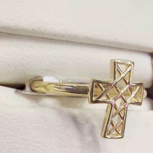Anillo Cruz Red Oro 14 K. + Obsequio