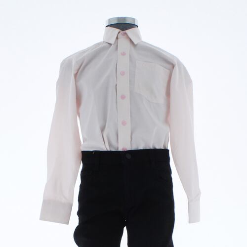 Camisa De Vestir Niño Color Rosa Manga Larga 3566 2 A 18 Años.