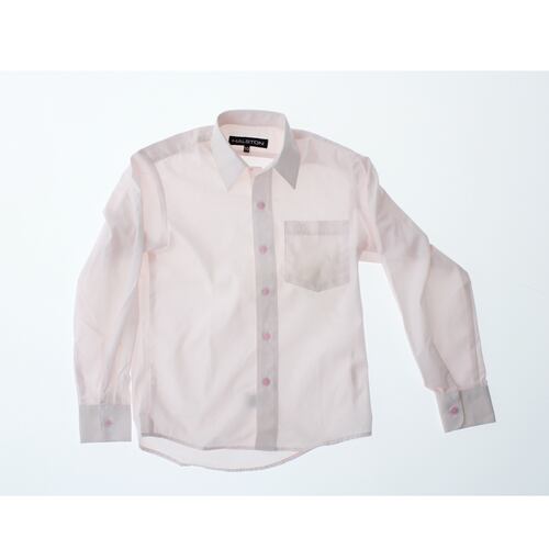 Camisa De Vestir Niño Color Rosa Manga Larga 3566 2 A 18 Años.
