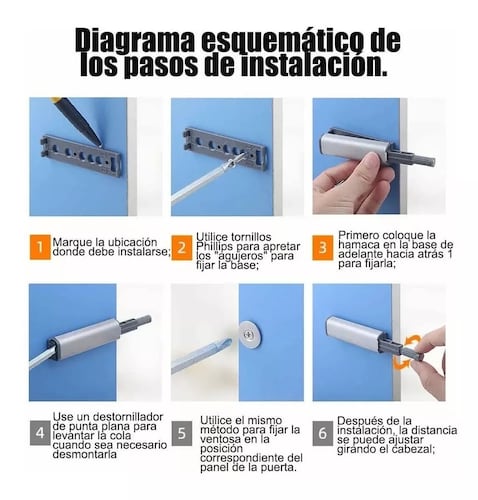 Herrajes De Cajones Push Open Para Puerta Gabinete 10 Piezas