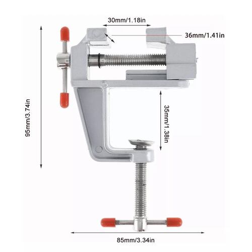Tornillo De Banco Mini Con Base Fija Profesional Platedo