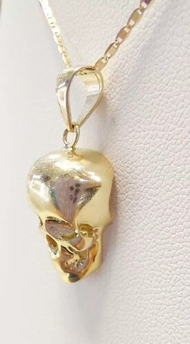 Dije Calavera Oro 10K. + Obsequio