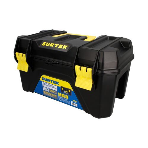 Caja Porta Herramientas Plástica Con Broches Cps19p Surtek