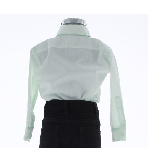Camisa De Vestir Niño Bebe Color Verde Menta Manga Larga 3578 1 A 4 Años.