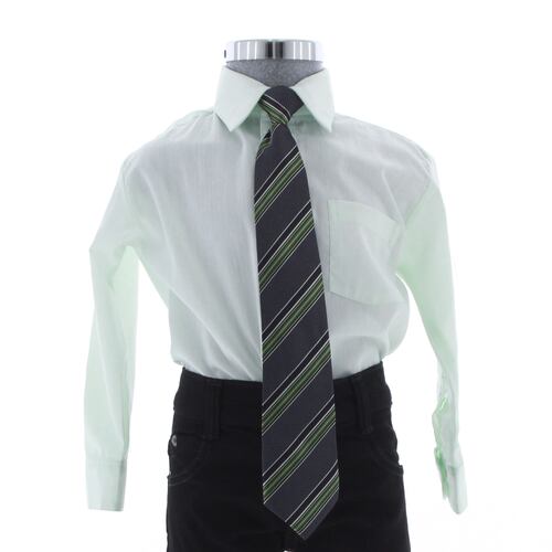 Camisa De Vestir Niño Bebe Color Verde Menta Manga Larga 3578 1 A 4 Años.