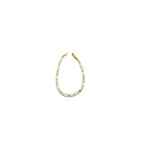 Pulsera 18 cm x 3 mm Tejido 3x1 Oro 10k + Obsequio