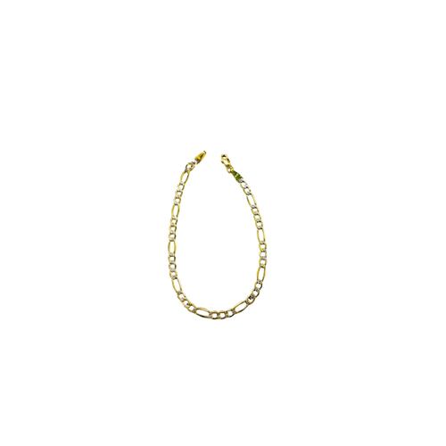 Pulsera 18 cm x 3 mm Tejido 3x1 Oro 10k + Obsequio