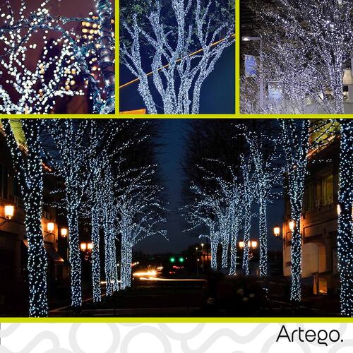 Luces de navidad 500 led serie JUMBO SIZE interior exterior jardín fachada Decoración Navidad eventos bodas LED christmas string lights con temporizador Artego.