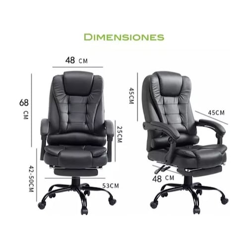 Silla Escritorio Ejecutiva Ergonomica Ajustable Reclinable.