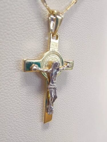 Dije Crucifijo Oro 10k + Obsequio