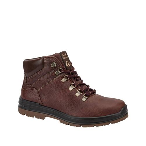 Botines Flexi de piel color vino de mujer, para senderismo, mod. 1097334