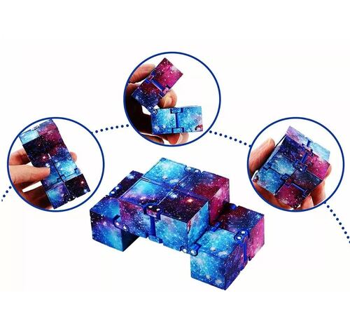 Cubo Infinito Formas Anti Estres Relajación Puzzle Cielo Estrellado