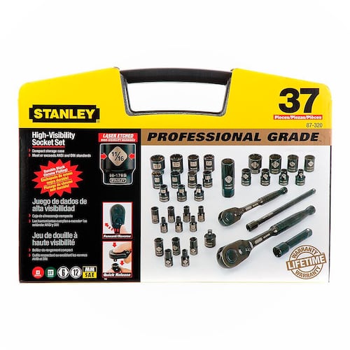 Juego Cromo Negro 37Pza Stanley 87-320