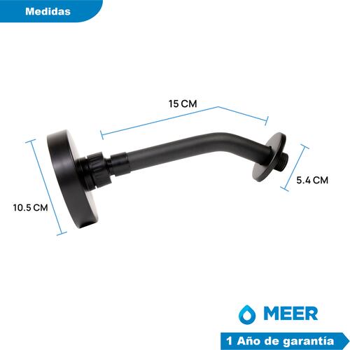 CNX Regadera para Baño con Brazo y Chapetón de Acero Inoxidable Incluidos.