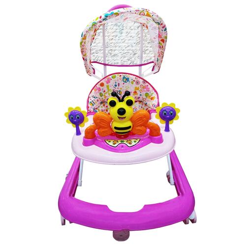 Andadera para Bebe Abeja con Toldo Babytek BH882 Rosa/Fiusha