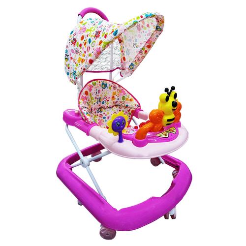 Andadera para Bebe Abeja con Toldo Babytek BH882 Rosa/Fiusha