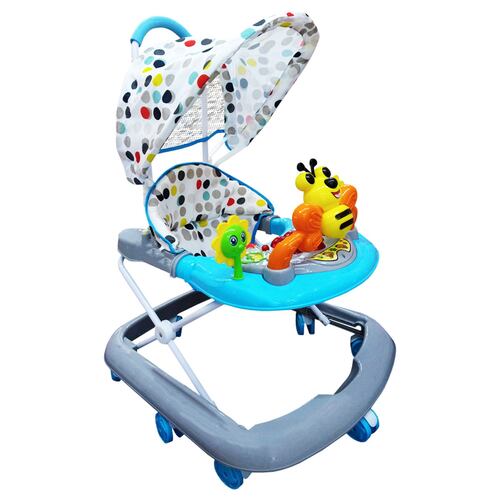 Andadera para Bebe Abeja con Toldo Babytek BH882 Azul/Gris
