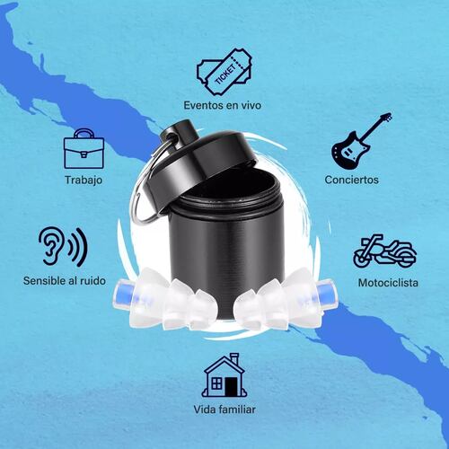 Protector Auditivo Tapones Para Oidos negro