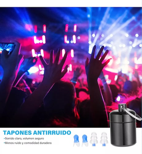 Protector Auditivo Tapones Para Oidos negro