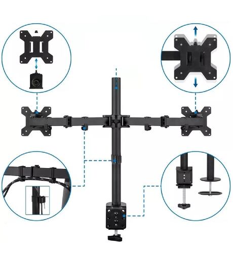 Soporte Para Monitor Doble Para Montaje En Pared