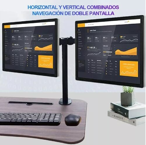 Soporte Para Monitor Doble Para Montaje En Pared