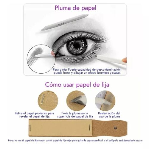Set de Arte 145 Lápices De Dibujo De Colores Metálicos Grafito 