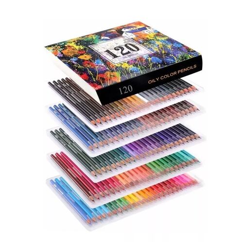 120 Colores Lápiz De Pintura Suministro Arte Boceto Aceitoso